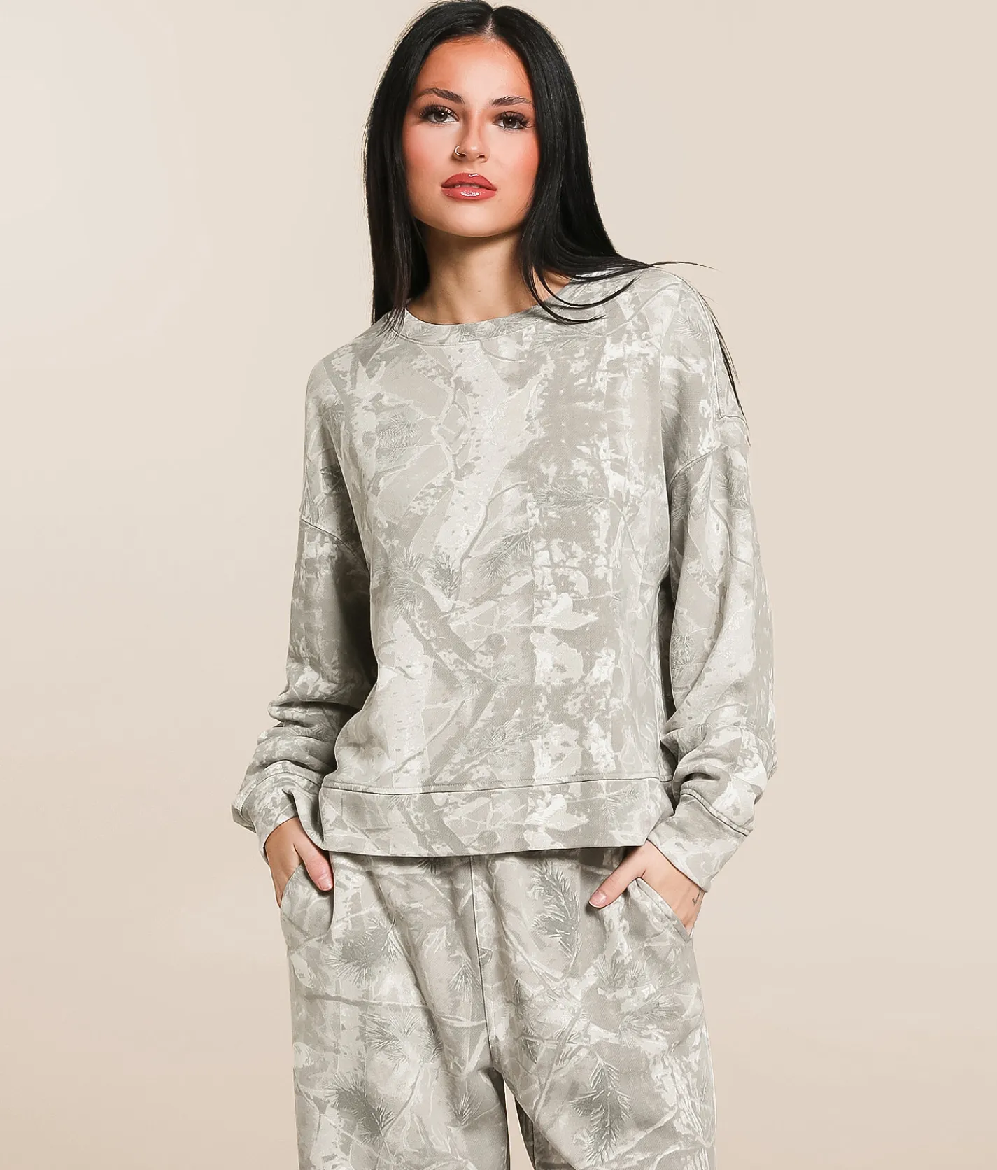 Tops|Activewear | Gilded Intent Camo Pullover Stone Tree Camo