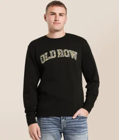 Old Row Camo Pullover Black