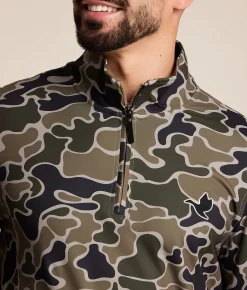 Tops | Funk Lagoon Quarter Zip Pullover Camo