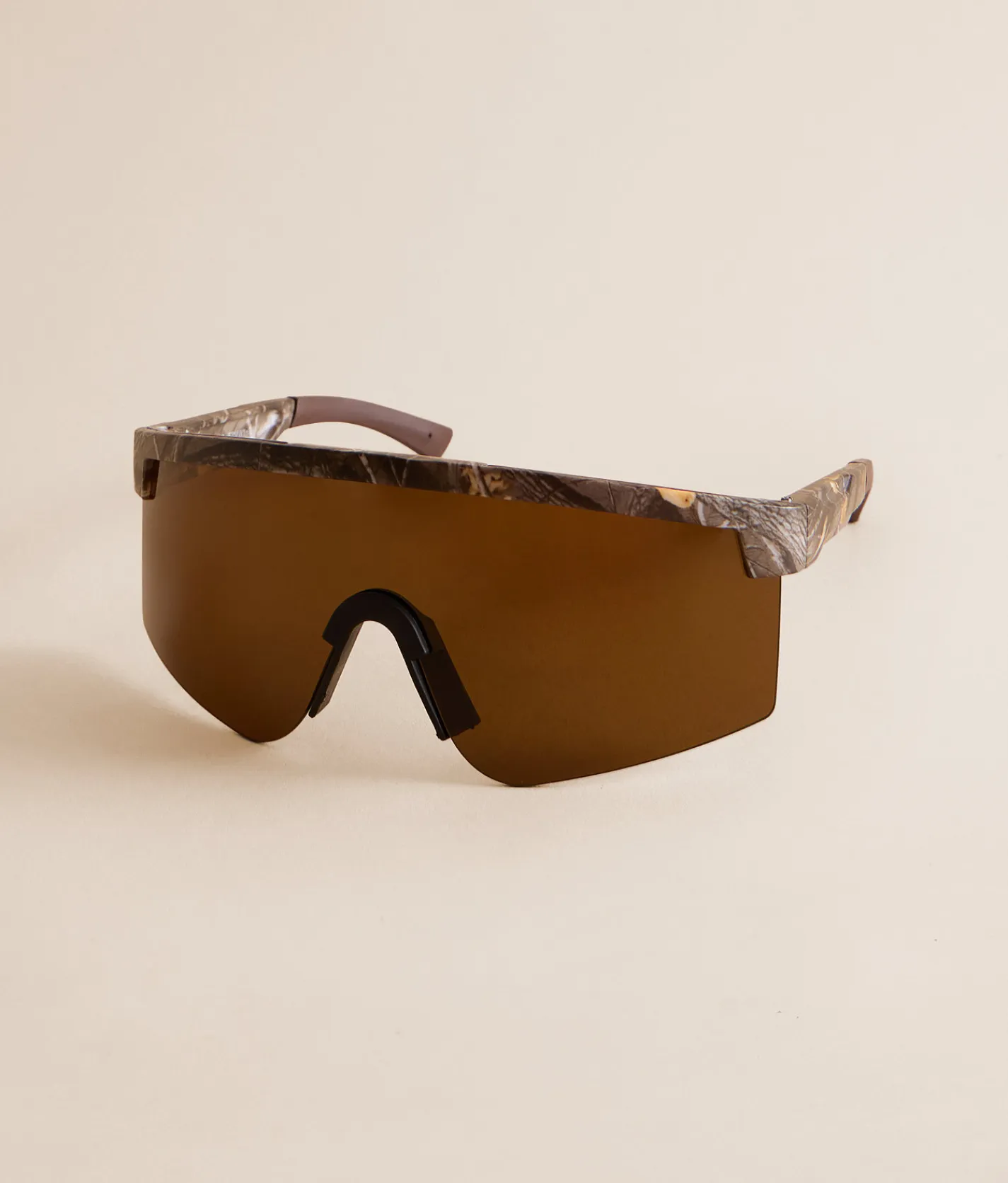 BKE Camo Shield Sunglasses Brown Discount