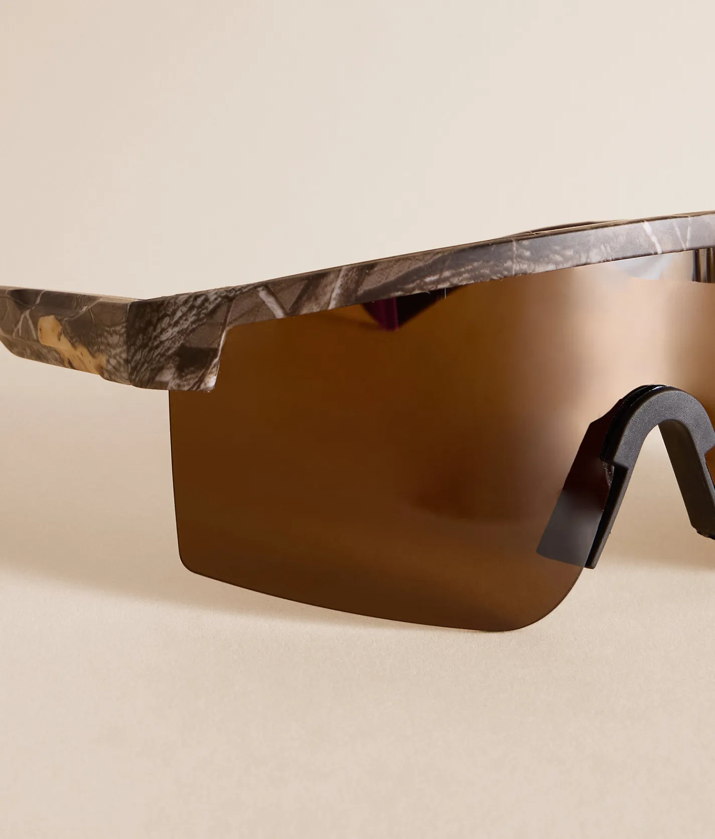 BKE Camo Shield Sunglasses Brown Discount