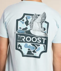 Roost Waterfowl Camo Shield T-Shirt Chambray