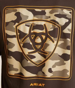 Tops|Graphic T-Shirts | Ariat Camo Square Shield T-Shirt Demitasse