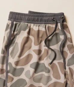 BURLEBO Camo Stretch Swim Trunks Jumbo Deer Camo Outlet