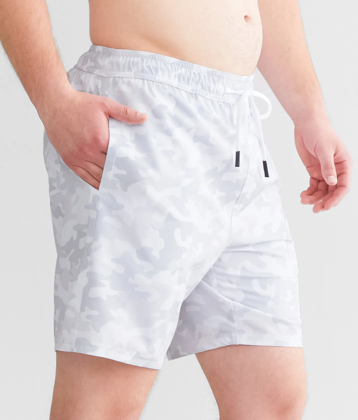 Veece Camo Stretch Swim Trunks Snow Camo Online