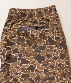 Bottoms|Swimwear | Old Row Stretch Swim Trunks Camo