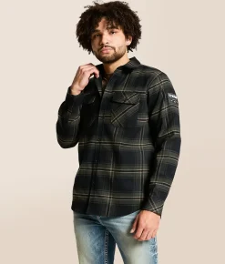 Howitzer Camouflage Flannel Shirt Green Brown Best
