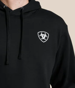 Tops | Ariat Camoutline Hooded Sweatshirt Black
