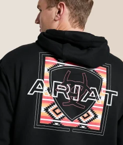 Tops | Ariat Camoutline Hooded Sweatshirt Black