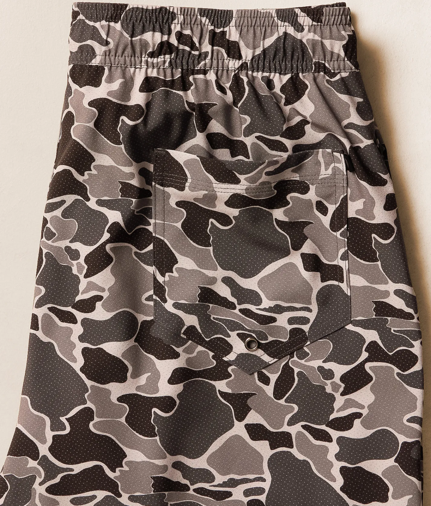 Bottoms|Swimwear | Hooey x Rock & Roll Denim Camo Volley Swim Trunks Dark Grey