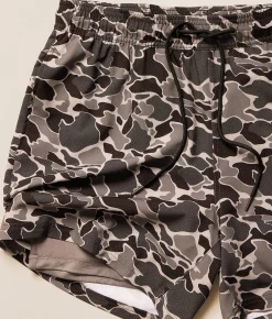 Bottoms|Swimwear | Hooey x Rock & Roll Denim Camo Volley Swim Trunks Dark Grey