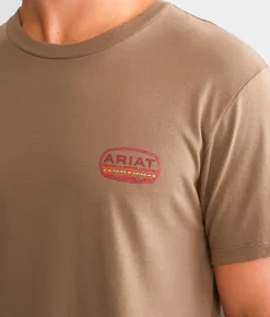 Ariat Campfire Lockup T-Shirt Brown Savana Outlet