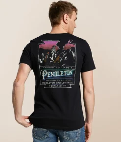 Pendleton Campfire Logo T-Shirt Black Clearance