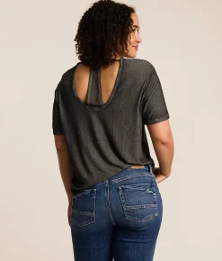 White Crow Camryn Top Washed Black Outlet
