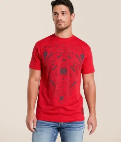 American Fighter Cantil T-Shirt Cherry Dark Cherry Hot
