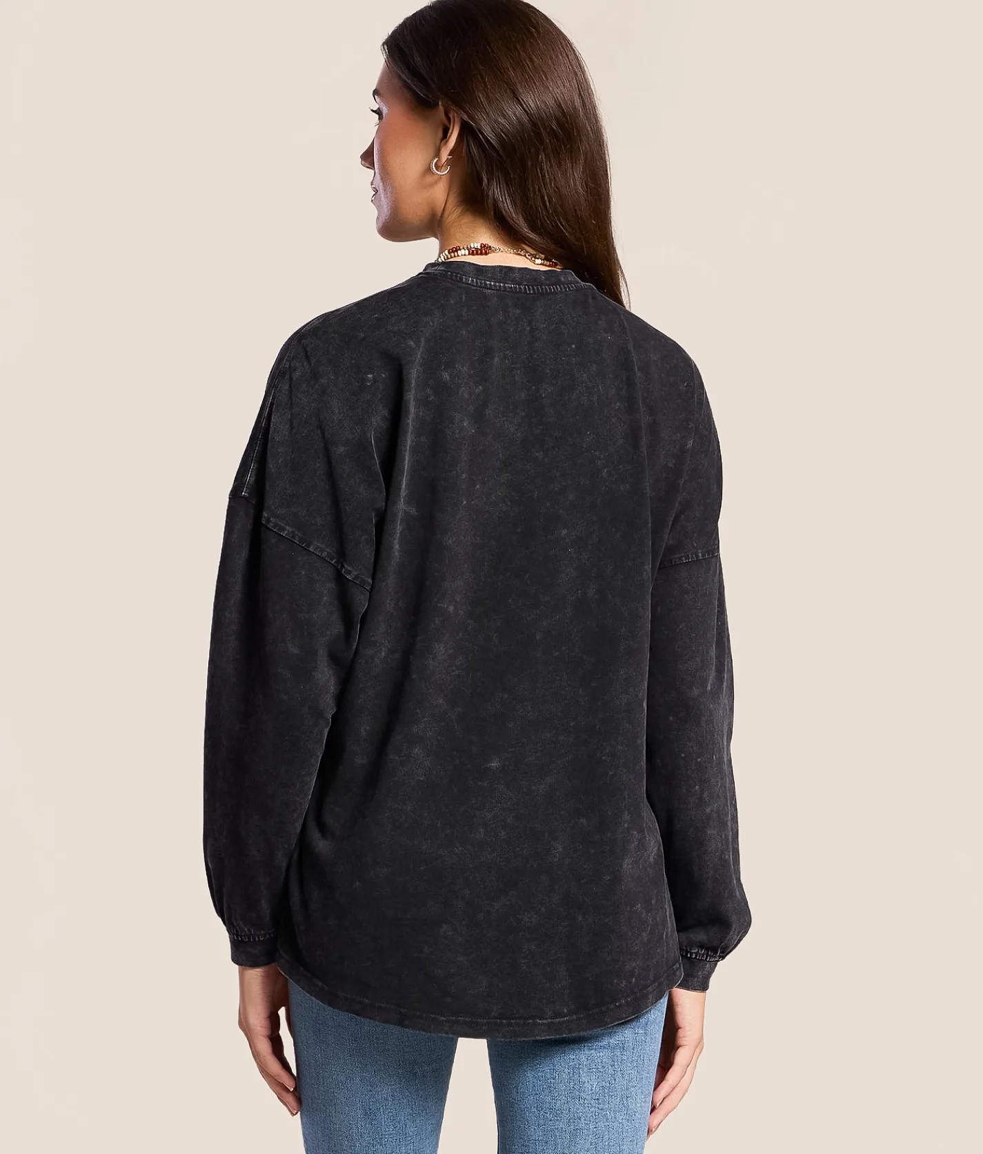 Ariat Canvas Cowgirl Oversized T-Shirt Black Mineral Wash Clearance