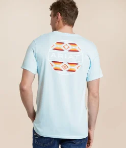 Tops|Graphic T-Shirts | Ariat Canyon Aztec Circle T-Shirt Quiet Tide