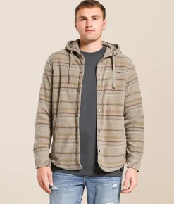 O'Neill Canyons Superfleece Hooded Shirt Khaki Discount