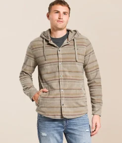 O'Neill Canyons Superfleece Hooded Shirt Khaki Discount