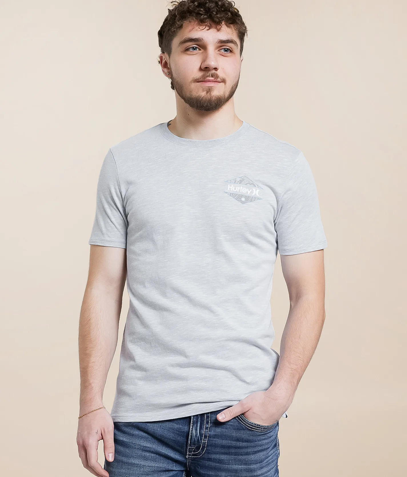 Graphic T-Shirts | Hurley Capsule T-Shirt White Wolf Grey
