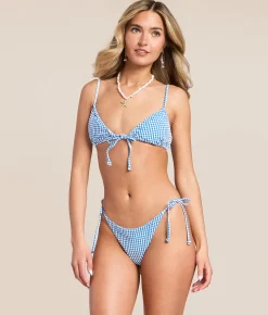 Swimsuits | Billabong Cara Gingham Swim Top True Blue