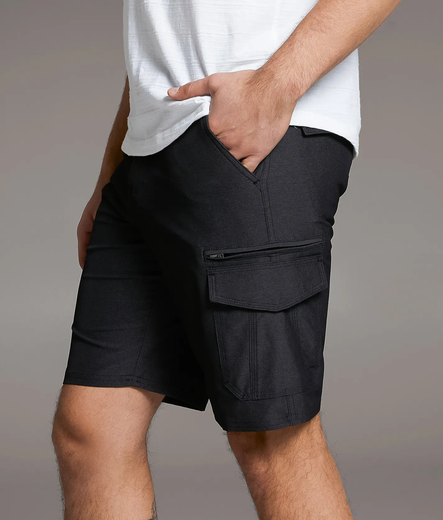 BKE Cargo Hybrid Stretch Walkshort Black Discount