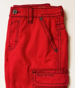 Rock Revival Cargo Short Salsa Red Online