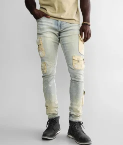 Sale Jeans|Bottoms | Smoke Rise® Cargo Taper Stretch Jean Ombre Blue