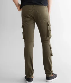 Smoke Rise® Cargo Taper Stretch Jean Light Olive Online