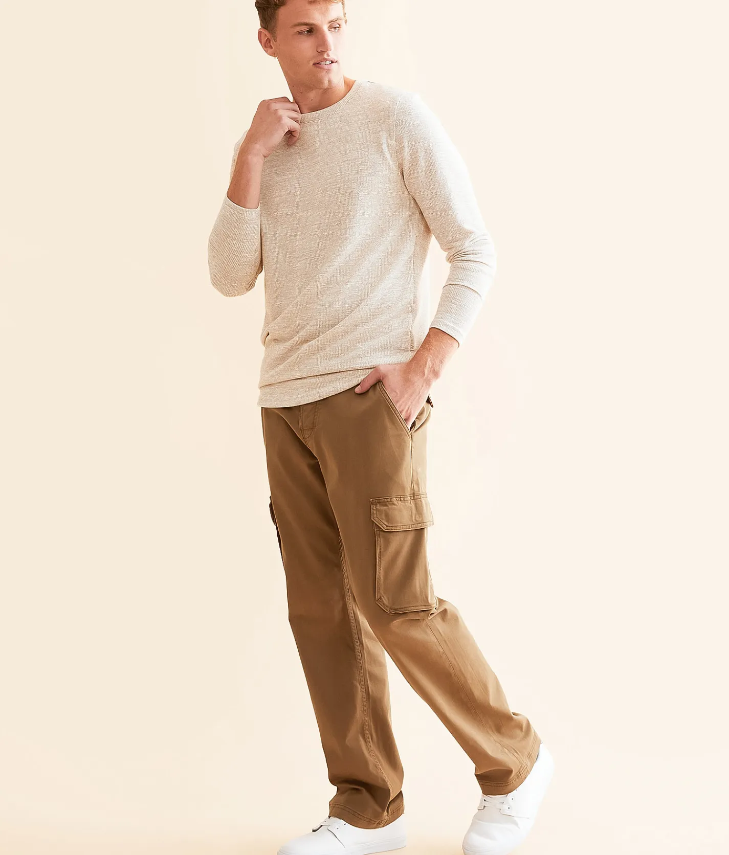 BKE Cargo Twill Stretch Pant Bronze Sale
