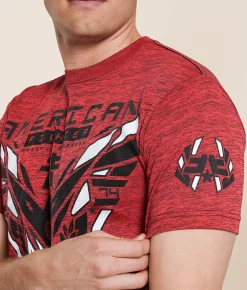 Tops|Graphic T-Shirts | American Fighter Carlock T-Shirt Grenadine Warm Wine