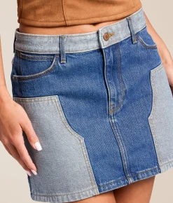 Wrangler® Carpenter Denim Mini Skirt Blue Fever
