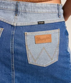Wrangler® Carpenter Denim Mini Skirt Blue Fever