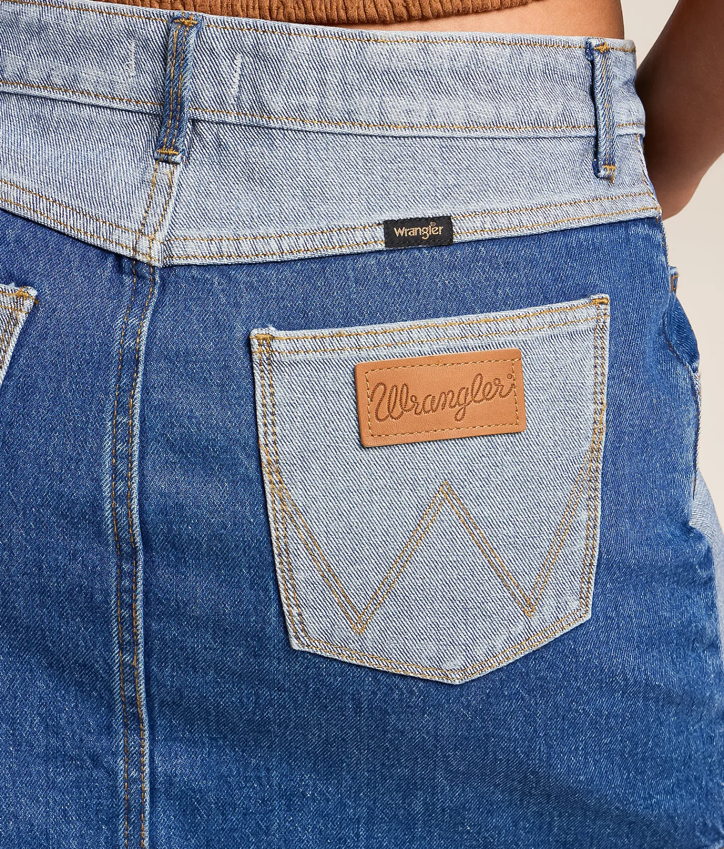 Wrangler® Carpenter Denim Mini Skirt Blue Fever