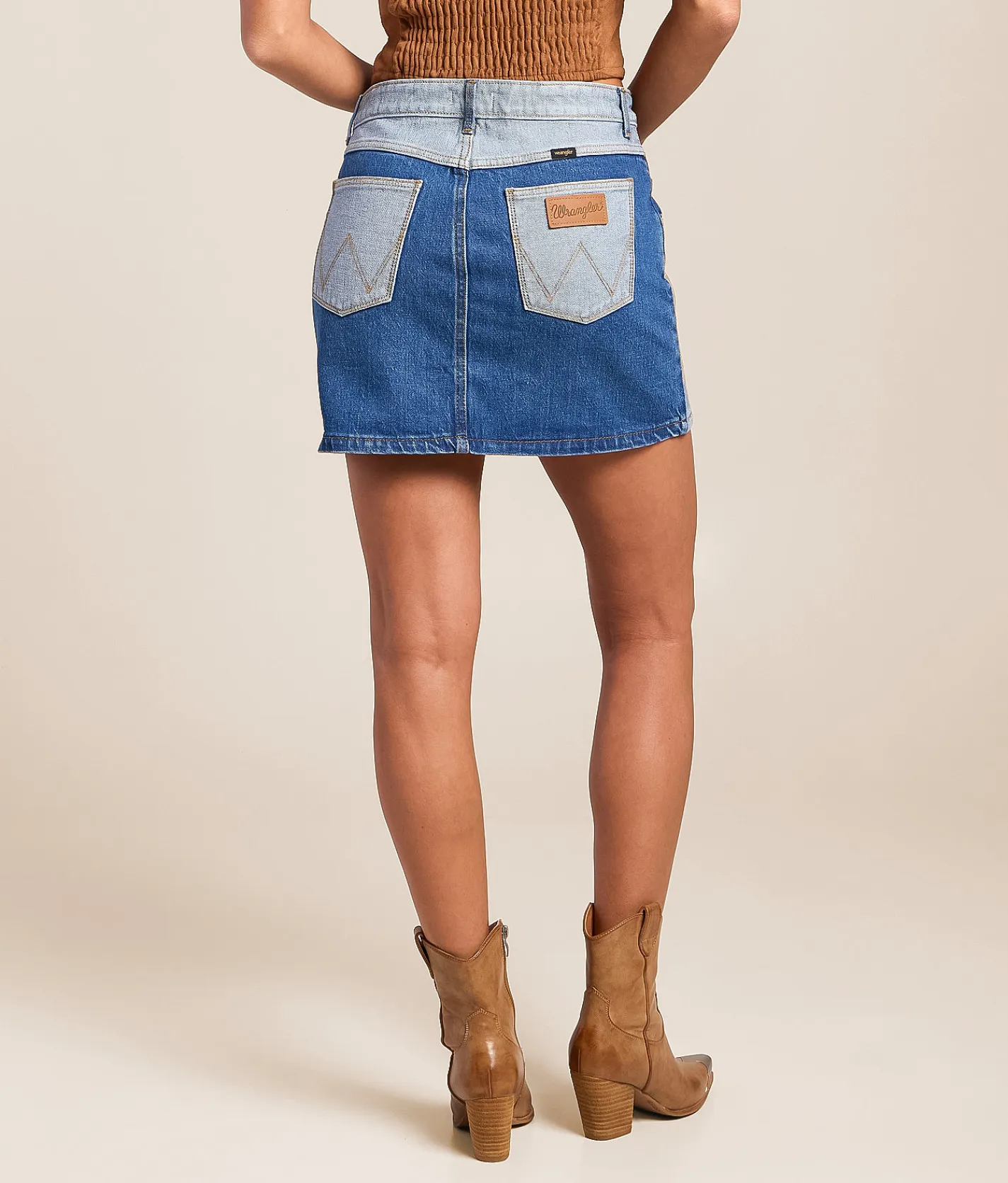 Wrangler® Carpenter Denim Mini Skirt Blue Fever