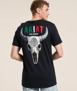 Ariat Carved Viva Skull T-Shirt Black Discount