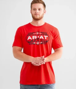 Ariat Casa Grande Lockup T-Shirt Mars Red Hot