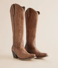 Ariat Casanova Leather Western Boot Naturally Distressed Brow Hot