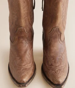 Ariat Casanova Leather Western Boot Naturally Distressed Brow Hot