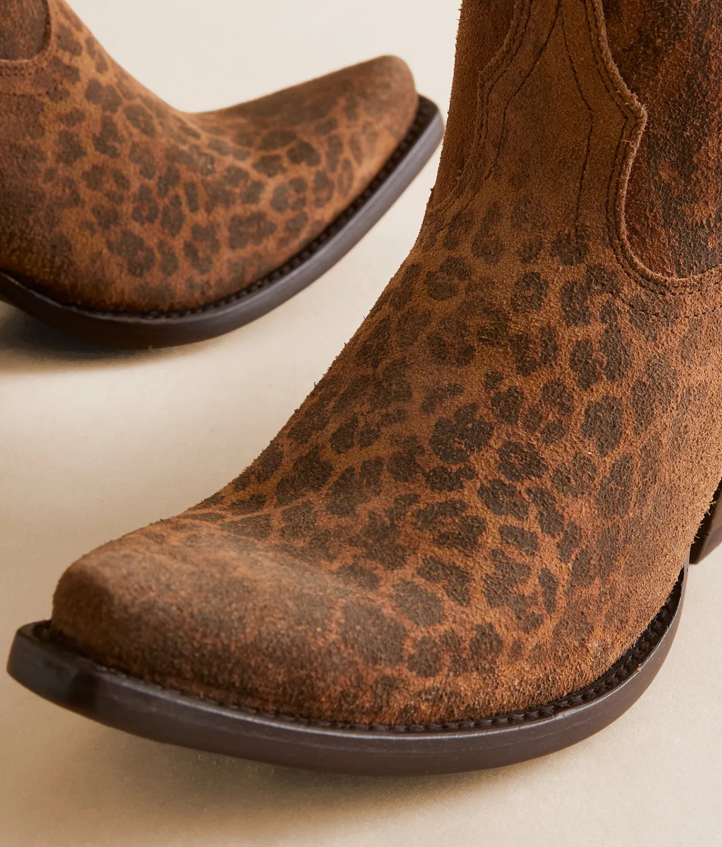 Ariat Casanova Leopard Leather Western Boot Distressed Leopard Sale
