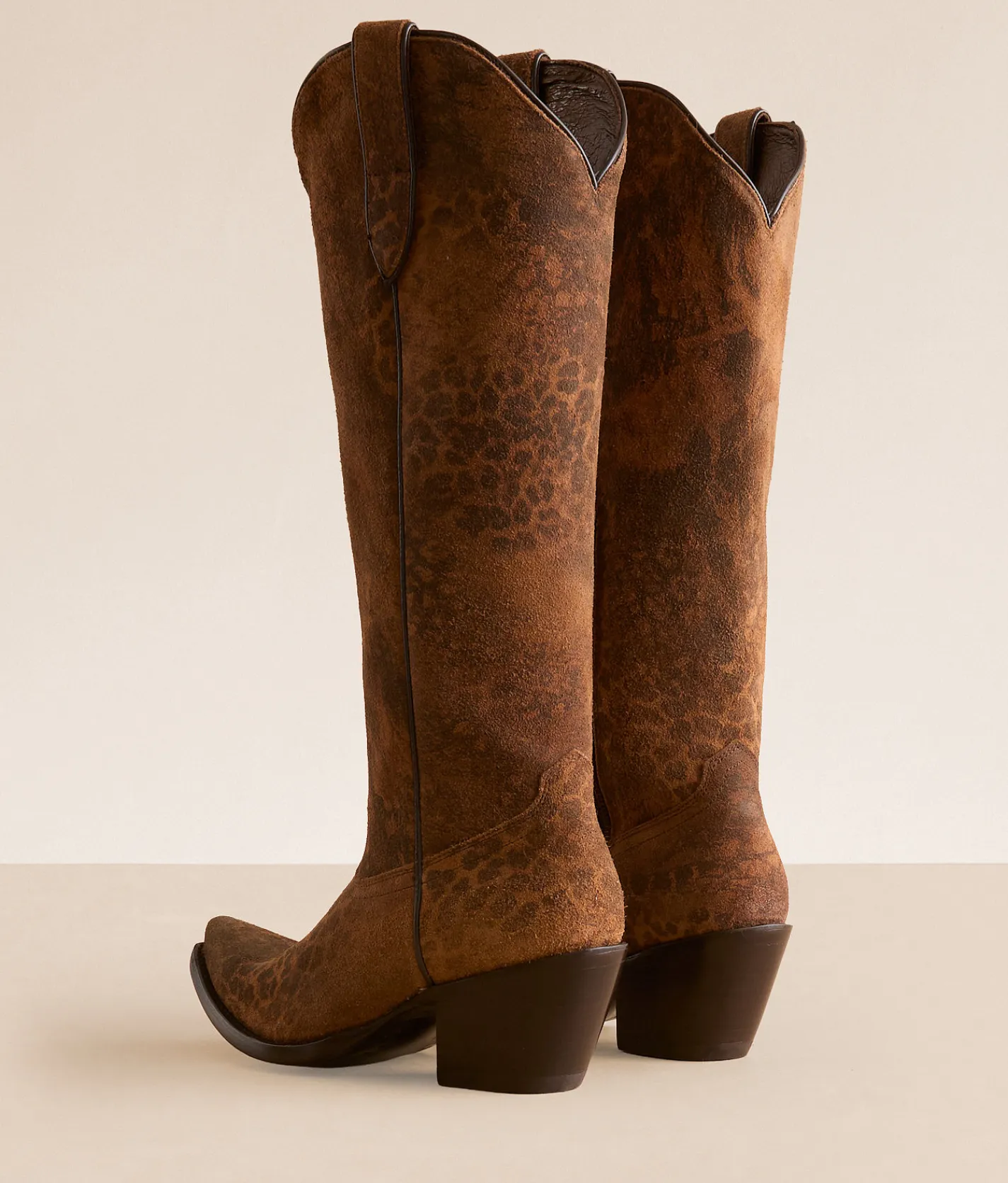 Ariat Casanova Leopard Leather Western Boot Distressed Leopard Sale