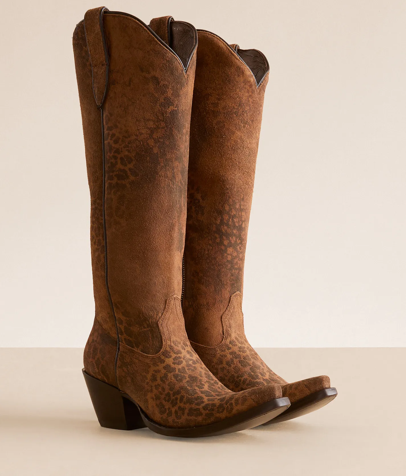 Ariat Casanova Leopard Leather Western Boot Distressed Leopard Sale