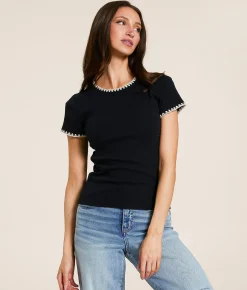 Z Supply Cassie Ribbed Top Black Outlet