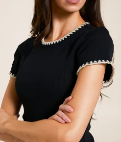Z Supply Cassie Ribbed Top Black Outlet
