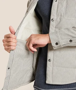 Brixton Cass Puffer Jacket Whitecap MoodIndigoHickor Outlet
