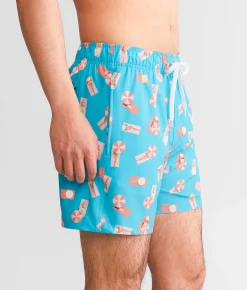 Maven Co-op Catching Rays Stretch Swim Trunks Teal Pink Online