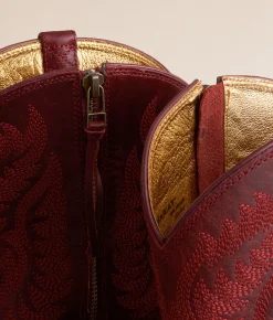 Ariat Cate Short Leather Western Boot Red Alert