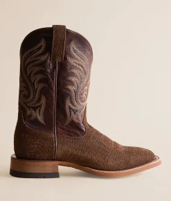 Ariat Cattle Call Leather Cowboy Boot Tan Hippo Hickory Smoke Online