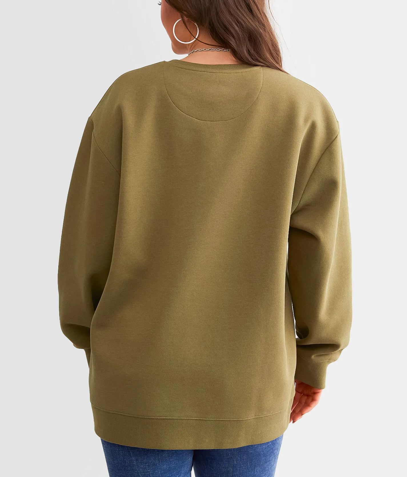 Wrangler® Cattle Rope Oversized Pullover Burnt Olive Discount