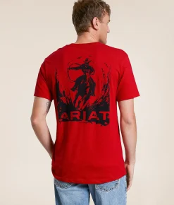 Ariat Cattle Roper T-Shirt Equestrian Red Outlet